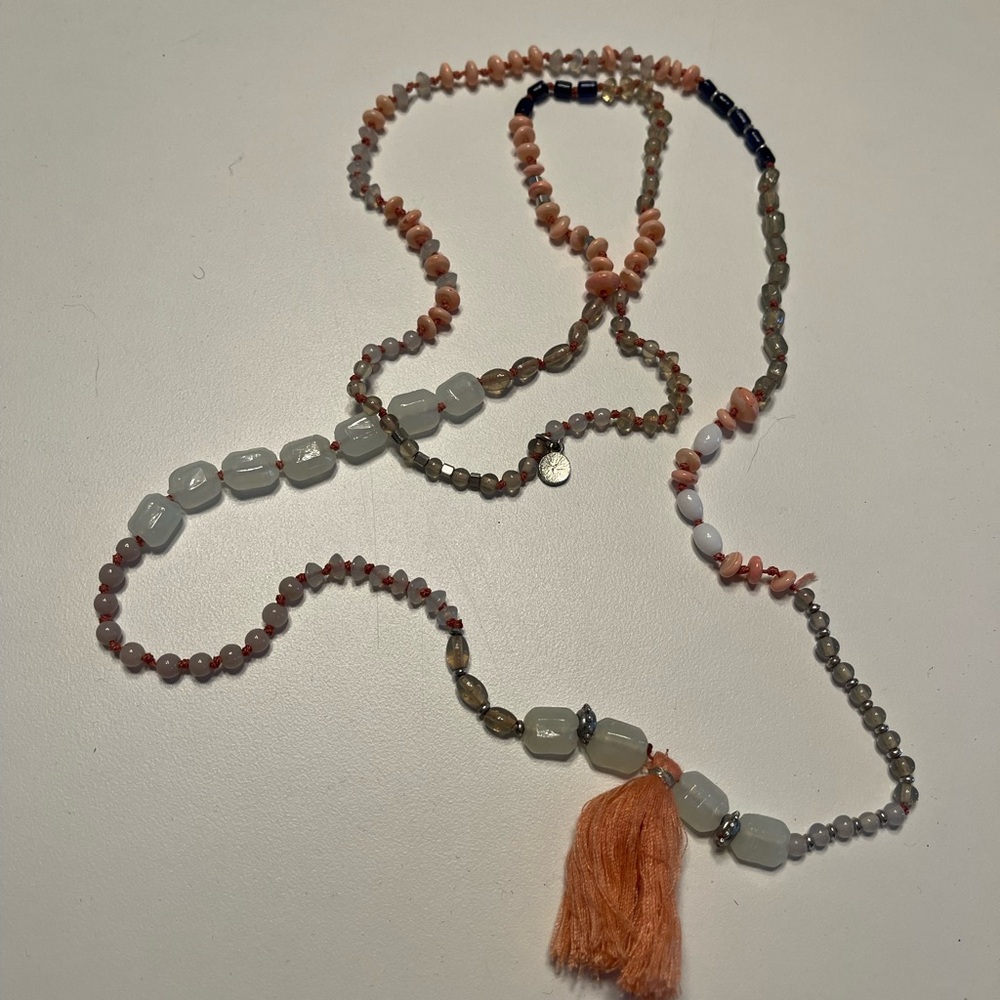 Chic Multicolor Beaded Necklace with Tassel